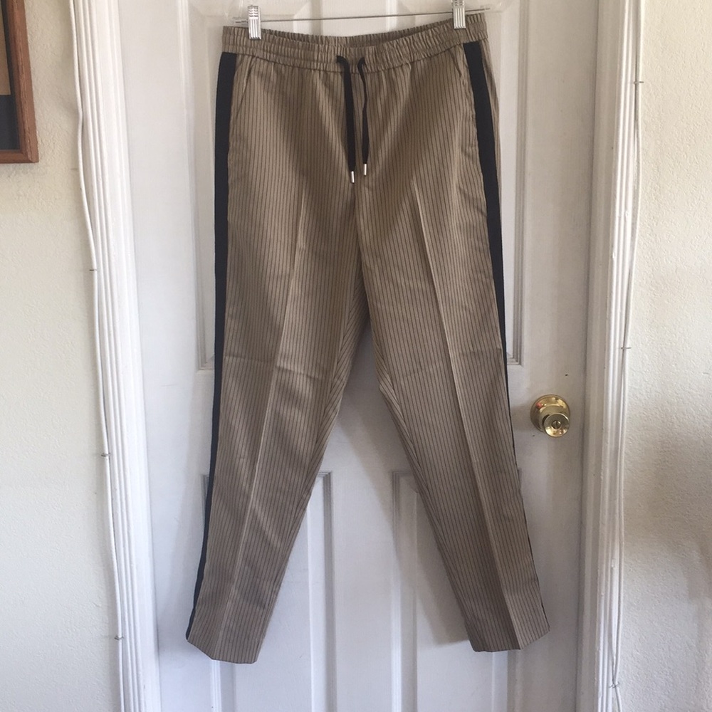 Topman drawstring pinstripe pant w/ elastic waist